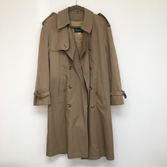Marshall Field’s Vintage Tan Trench Coat Men’s 36 short​​​ - Picture 1 of 9